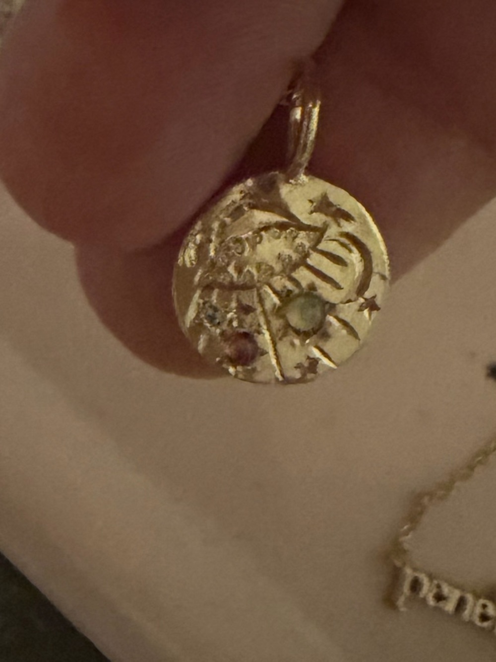 Catbird Gold UFO Charm by Paula Barnett - Picture 2 of 2